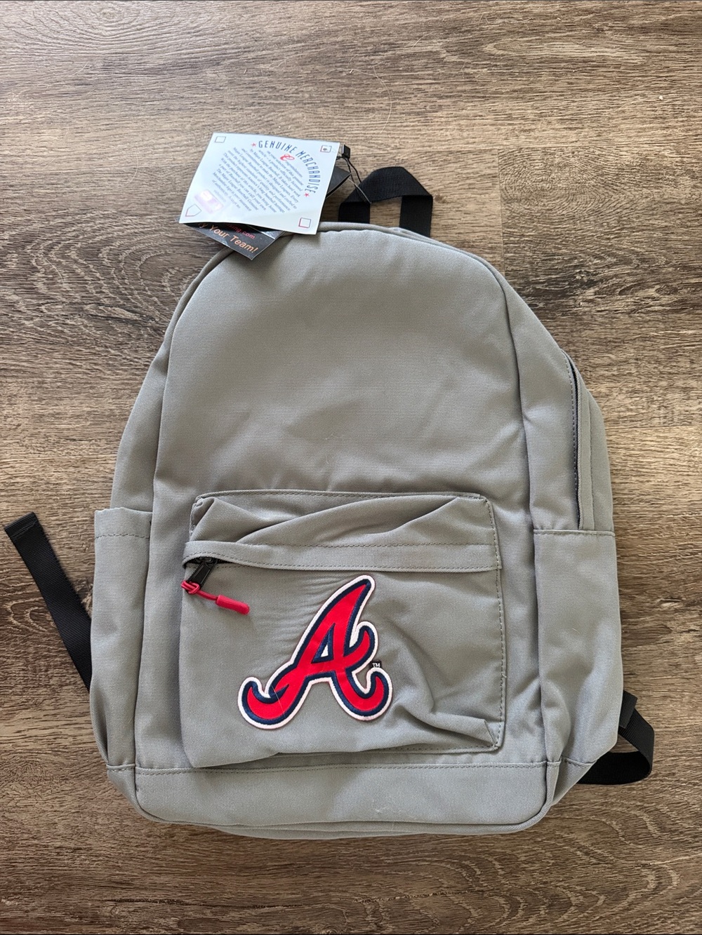 Brand new with tags! Gray Atlanta Braves Logo Backpack - Men's Casual Pack